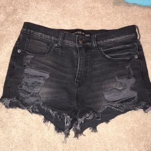 Black wash shorts